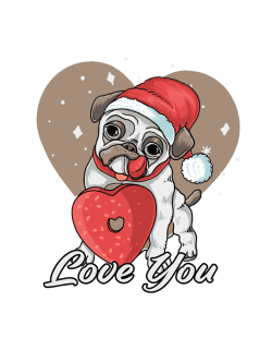 Pug enamorado
